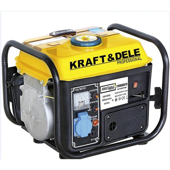 Benzines generátor, 12/230 V, 1200 W, Kraft &Dele KD109Z