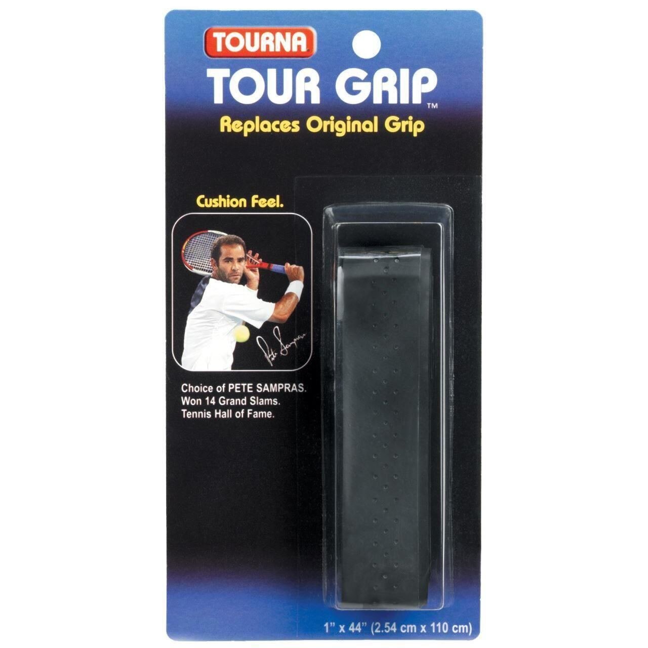 Grip perforat TOURNA SAMPRAS, 1.8mm, negru