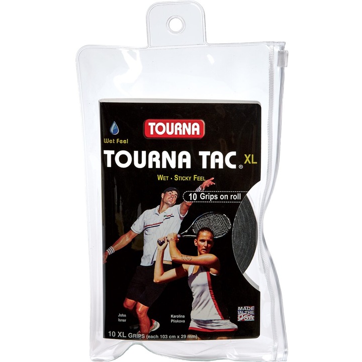 Set 10 bucati overgrip aderent Tourna TAC negru