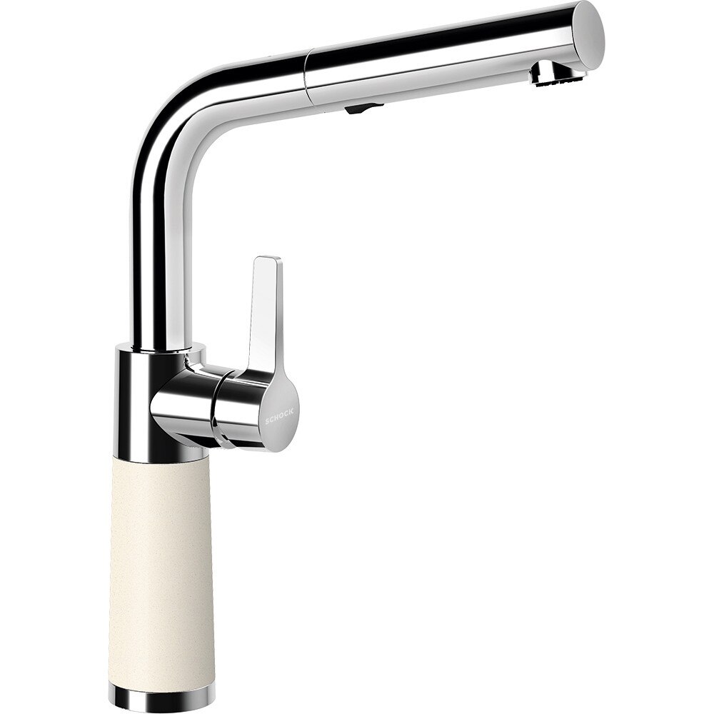 Baterie granit Schock SC-540 cu Dus Extractibil Magnolia, finisaj granit, rotatie tija la 360 grade