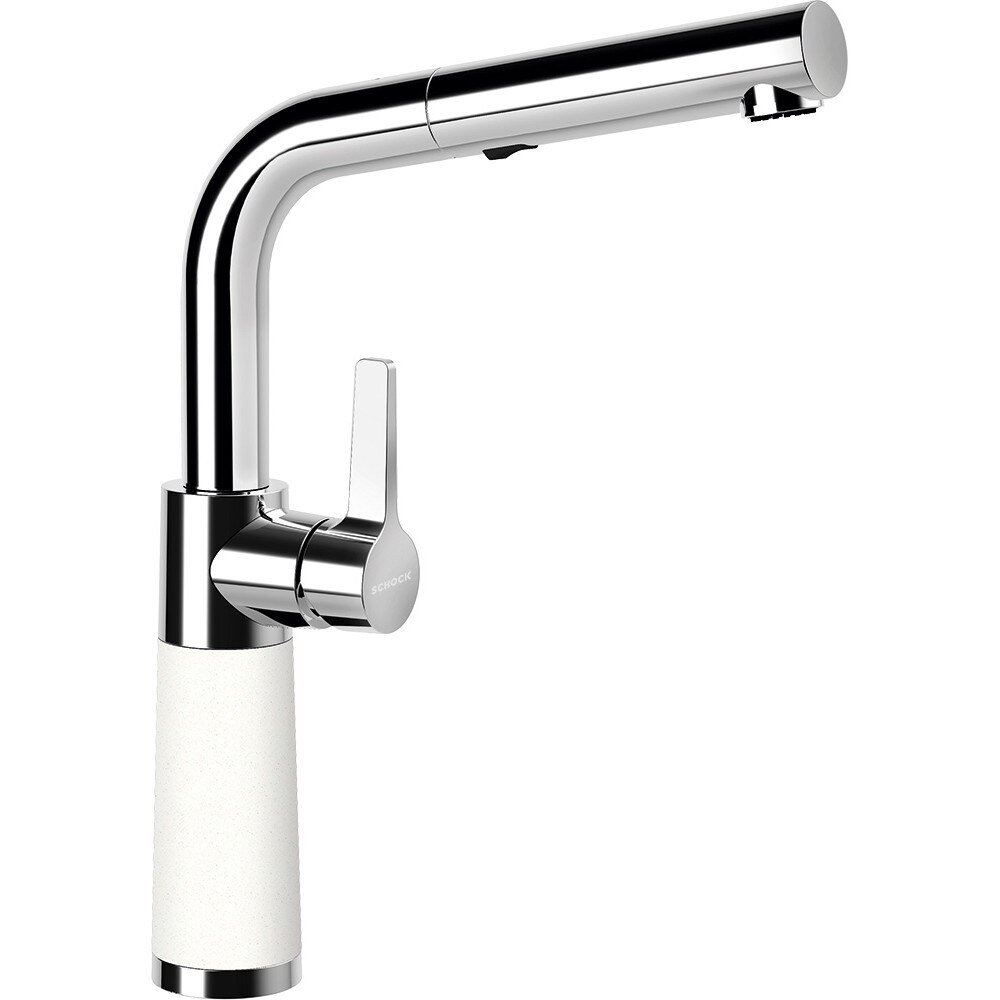 Baterie granit Schock SC-540 cu Dus Extractibil Alpina, finisaj granit, rotatie tija la 360 grade