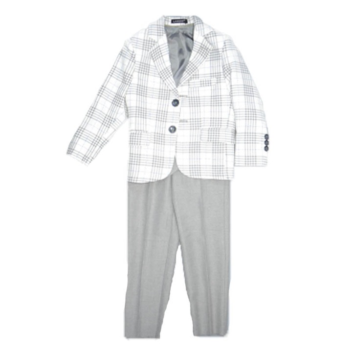 Costum elegant din 4 piese pentru baieti LA Kids 020323-G-92, Gri 91185