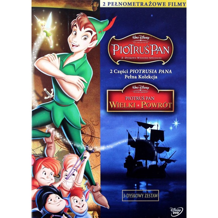 Piotruś Pan / Piotruś Pan: Wielki Powrót wydanie specjalne (Disney) [BOX] [3DVD]
