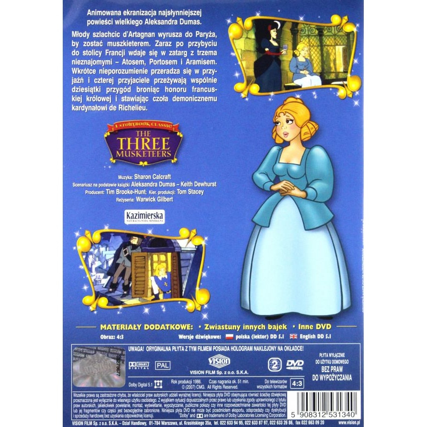 Animated Classics: The Three Musketeers [DVD] The Three Musketeers