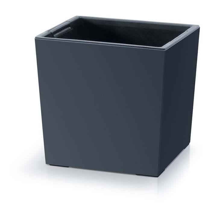 Dekoratív edény Prosperplast Urbi Square Low, 29,5 x 29,5 x 29 cm, antracit