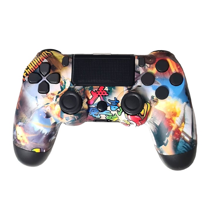 PS4 SIKS съвместим контролер, безжичен, USB зареждане, Graffiti Designs, Модел 5