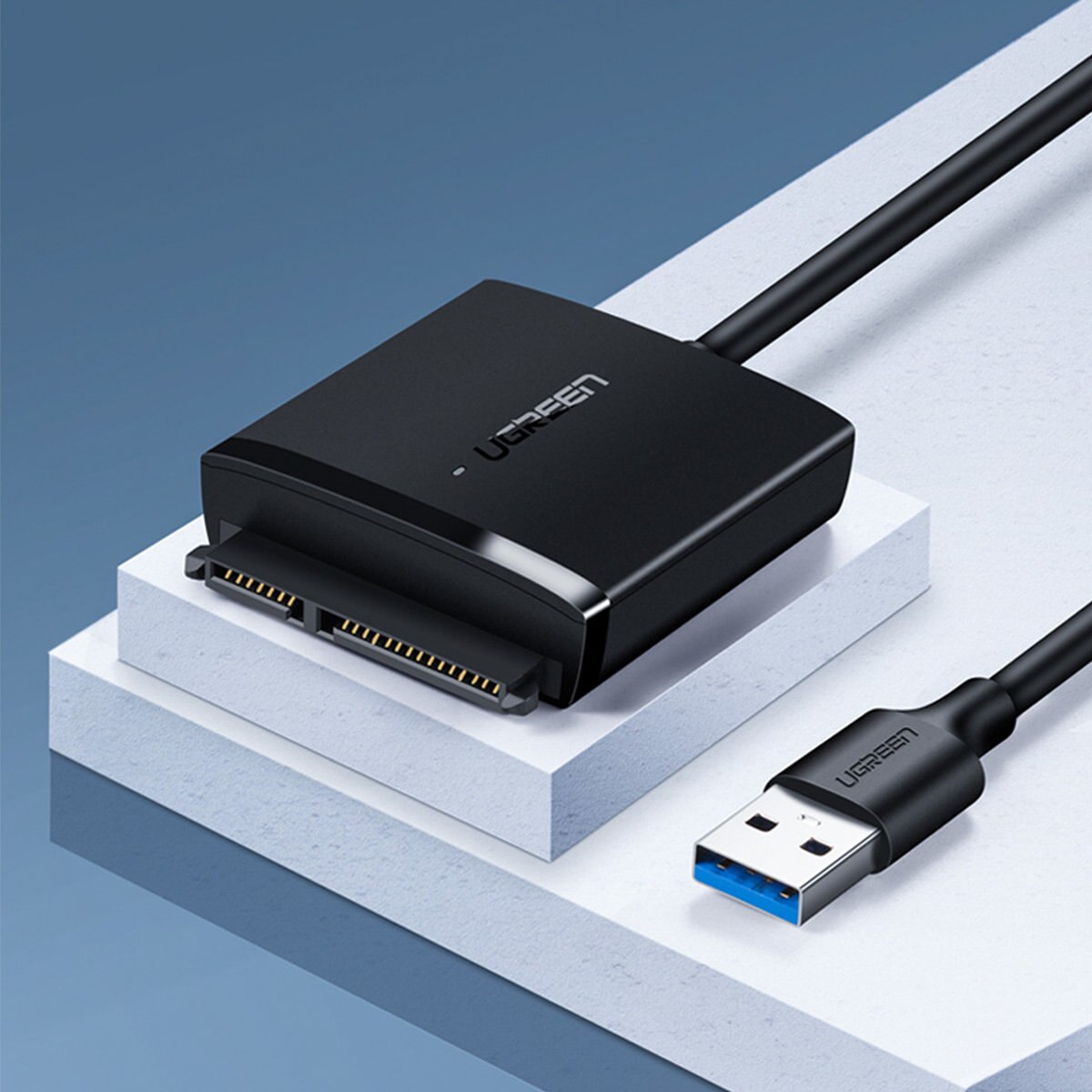Adaptor SSD/HDD SATA la USB 3.0, Ugreen CR108, Black - eMAG.ro