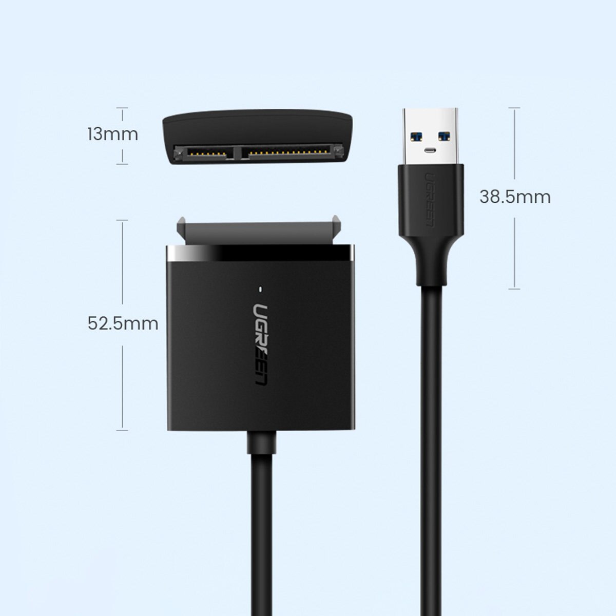 Adaptor SSD/HDD SATA la USB 3.0, Ugreen CR108, Black - eMAG.ro