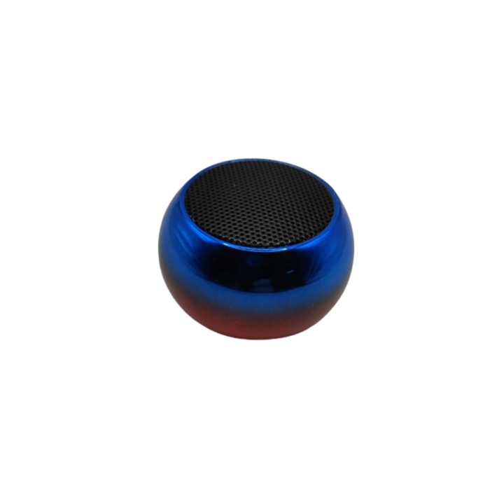 Boxa portabila mini cu conectare Bluetooth, sunet 360, autonomie 4 ore, incarcare USB, Blue/Red, 80 db