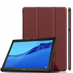 Husa Protectoare pentru Tableta Huawei Mediapad T3 10, Sleek Defense, FoldPro, V252, Microfibra, Rosu