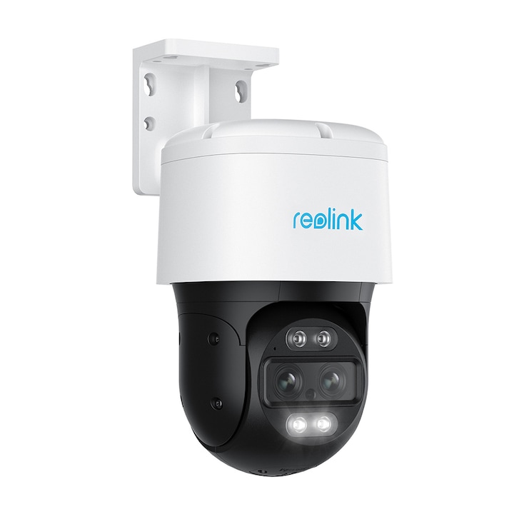 PoE megfigyelő kamera, Reolink TrackMix PoE, 8MP felbontás, automatikus zoom követés, személy / jármű észlelése, színes éjjellátó és LED reflektor, két lencse