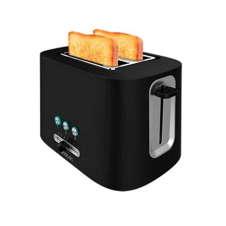 Prajitor de paine Toast&Taste 9000, Cecotec, 980 W, Negru