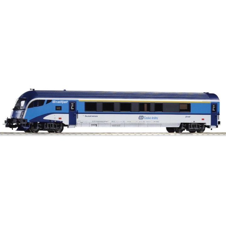 Vagon cu post de conducere Railjet CD, Piko, H0, 57671, faruri led alb/rosu, 264mm lungime