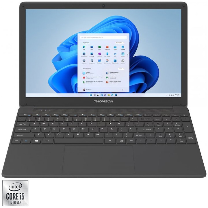 Лаптоп Thomson Neo V2 UA-N15V2I58BK512 с процесор Intel® Core™ i5, 15,6", Full HD, 8GB DDR4, 512GB SSD, Intel® UHD Graphics, Windows 11 Home, черен