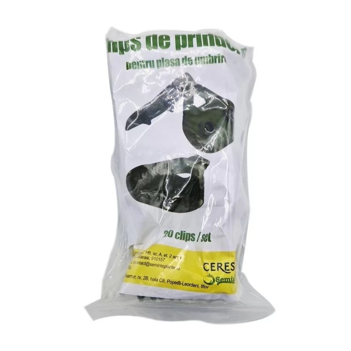 Clips de prindere pentru plasa de umbrire, 20 Bucati/Set