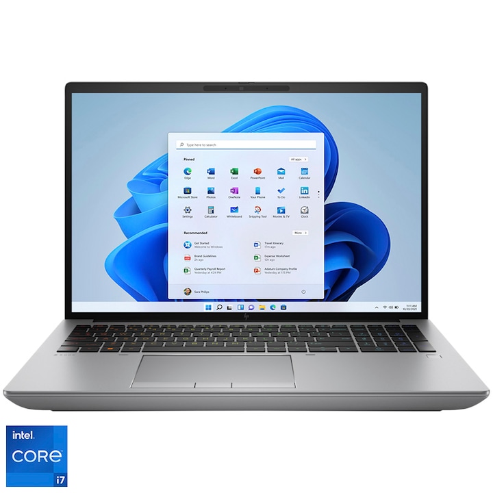 Laptop HP ZBook Fury 16 G9 Intel Core i7-12850HX processzorral 4,8 GHz-ig, 16" WUXGA, IPS, 32 GB, 1 TB SSD, NVIDIA RTX A3000 12 GB GDDR6, Windows 11 Pro, Dark Ash