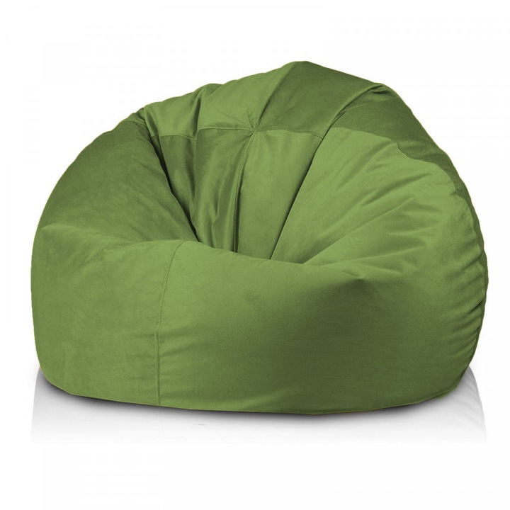Fotoliu Lazyboy Cloud XL Velvet, husa detasabila, husa interioara, material stofa plusata, pretabil interior, culoare verde lime
