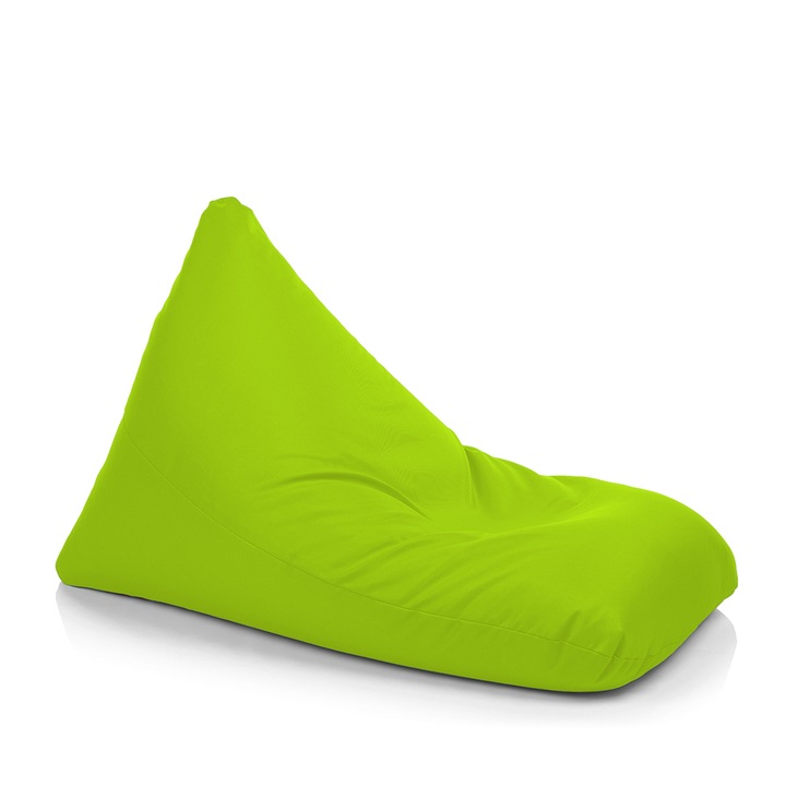 Fotoliu puf tip beanbag Lazyboy, model Lazy, impermeabil, dehusabil, Dirtproof, Interior/exterior, culoare verde lime