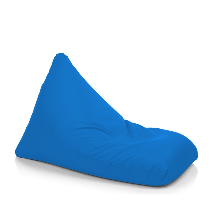 Fotoliu puf tip beanbag Lazyboy, model Lazy, impermeabil, dehusabil, Dirtproof, Interior/exterior, culoare albastru