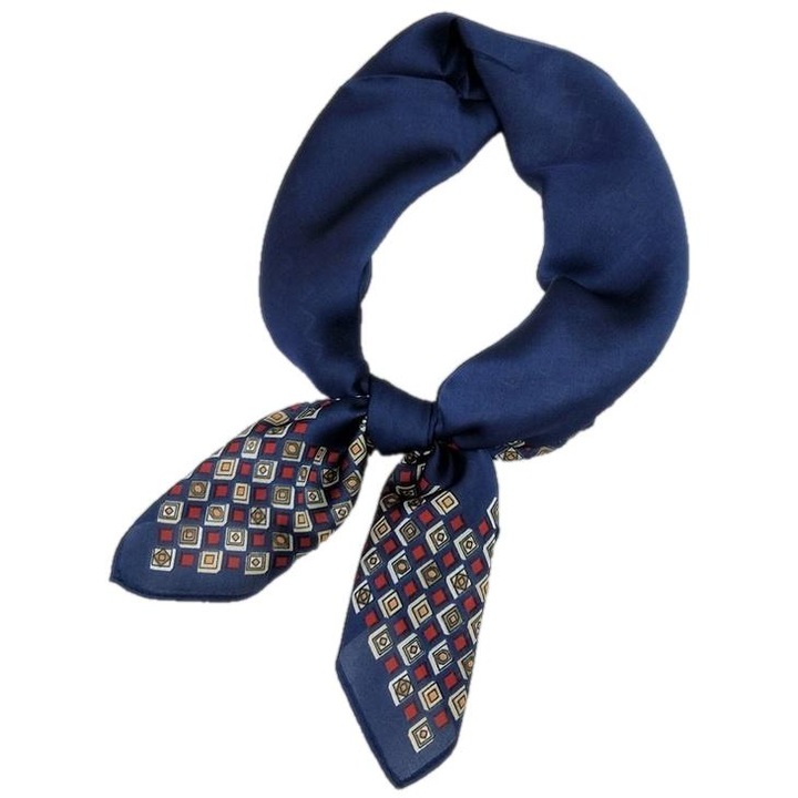 Дамски шал Harper, IZMAEL, Коприна, 70x70см, Син