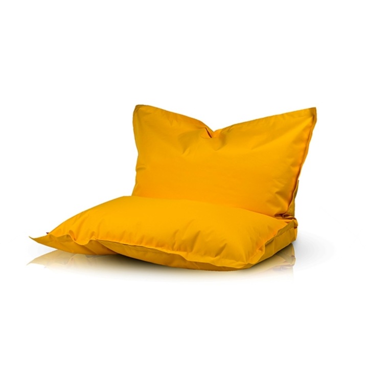 Fotoliu puf tip perna pentru copii Lazyboy Pillow S, impermeabil, dehusabil, husa interioara, lavabil, marime 100 x 140 cm, culoare galben