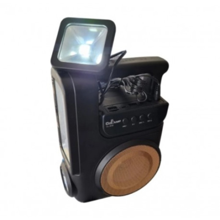 Универсално соларно зарядно CCLAMP CL-830 с Bluetooth плейър, USB, TF карта, FM радио, фенерче и 1 разтегателна Led крушка
