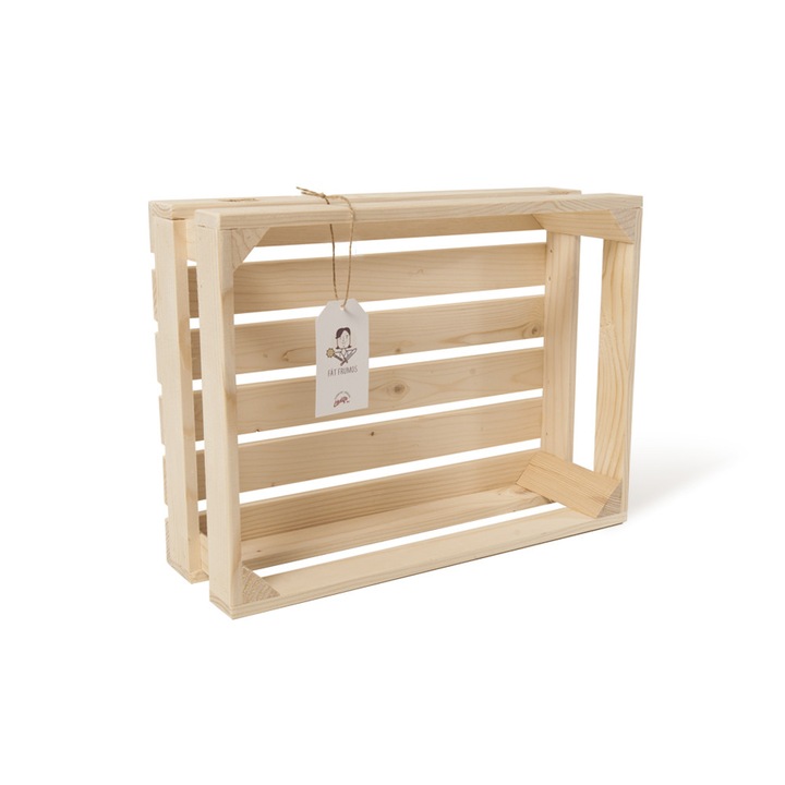 Сандък от естествен смърч "Fat Beautiful" 40 x 30 x 13 см