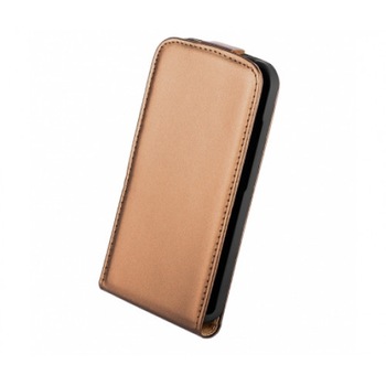 Husa LG K10 2017, piele eco, flexi, auriu Husa LG K10 2017, piele eco, flexi, auriu