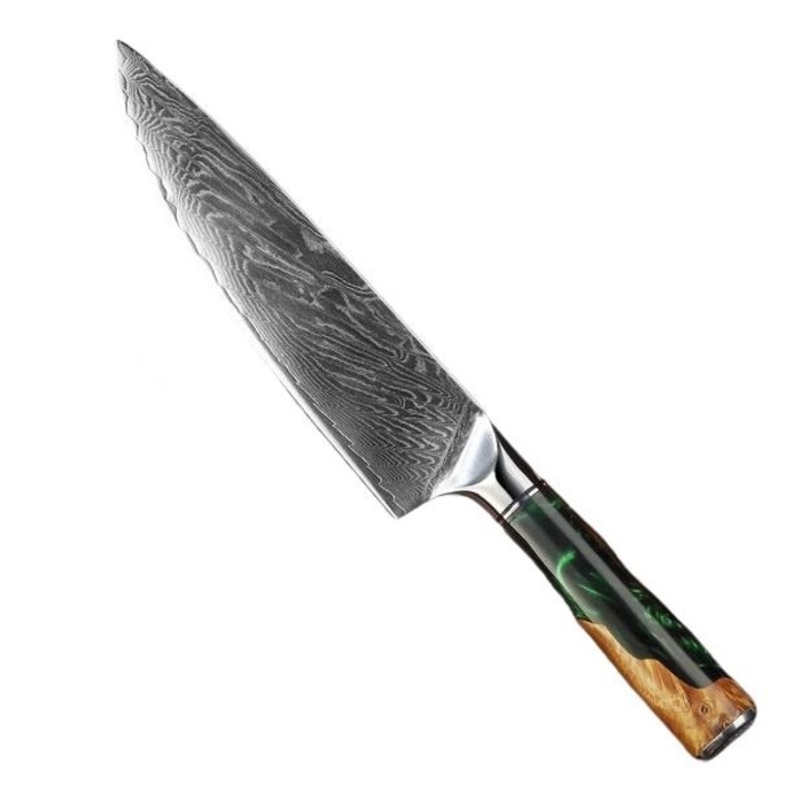 Cutit de bucatarie, Izmael, Otel, 33 cm, Verde