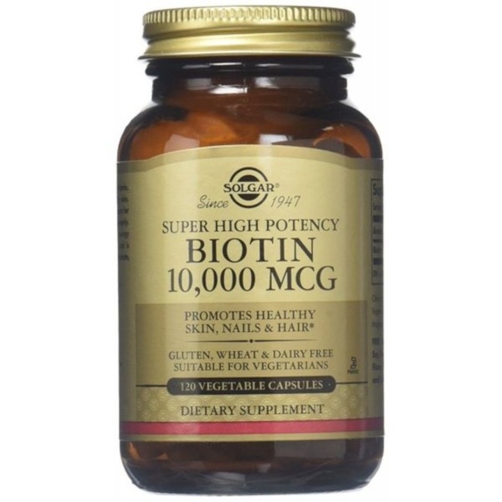 Supliment alimentar Solgar, Biotin 10000mcg, 120 capsule
