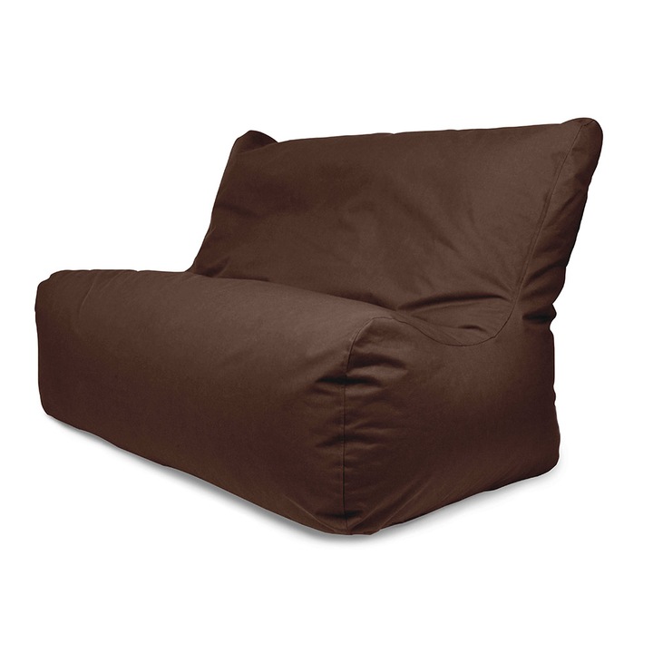 Canapea tip beanbag Lazyboy Capri, impermeabil, dehusabil, Dirtproof, culoare maro