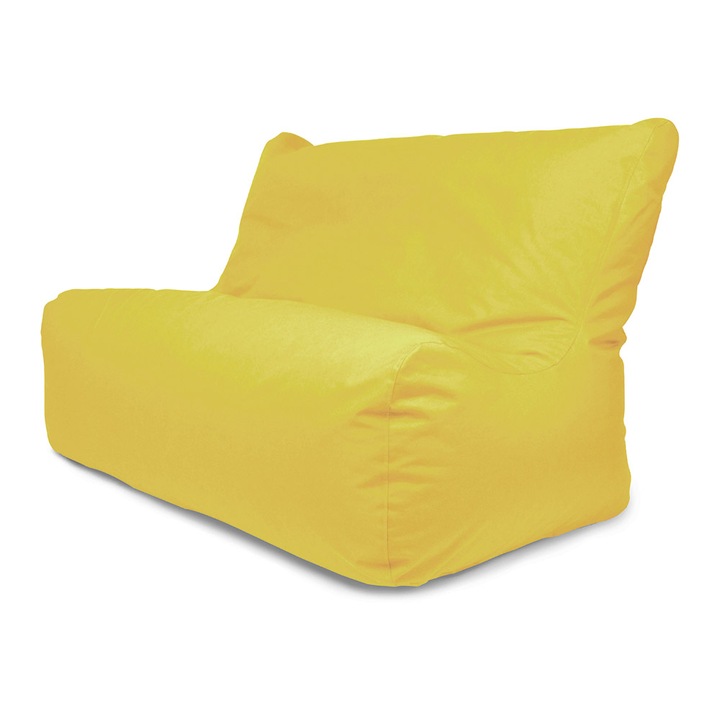 Canapea tip beanbag Lazyboy Capri, impermeabil, dehusabil, Dirtproof, culoare galben