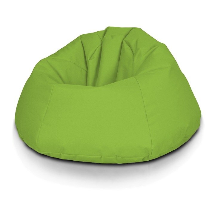 Fotoliu puf gigant Lazyboy Maxi, impermeabil, dehusabil, dirtproof, husa interioara, culoare verde lime
