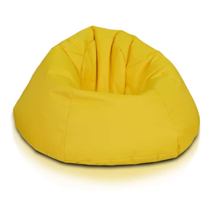 Lazyboy Maxi óriás puff fotel, vízálló, levehető, szennyeződésálló, belső huzat, sárga színű