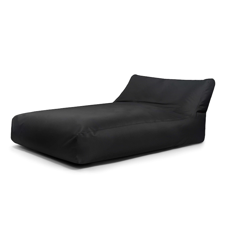Барбарон тип beanbag Lazyboy Sunbed, С дръжка, Водоустойчив, Dirtproof, Сваляем и перящ се калъф, Черен