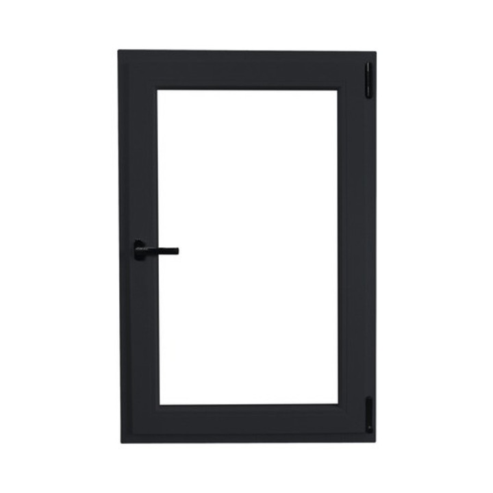 Fereastra PVC, ALCONF, 4 camere, culoare antracit, deschidere oscilobatanta pe partea dreapta, 700x1200 mm