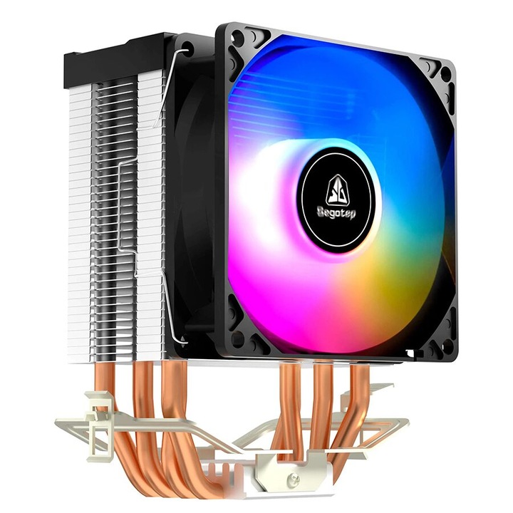 Segotep Lumos GS4 Processzorhűtő, Intel/AMD kompatibilis, RGB világítás