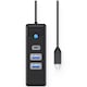 HUB USB Orico PWC2U-C3, conectori 2xUSB 3.0 Type-A si 1x USB Type-C, interfata USB Type-C, lungime cablu 15cm