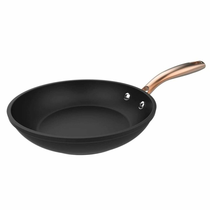 Тиган, Cecotec, Алуминий/Неръждаема стомана, 20 см, Черен/Златен
