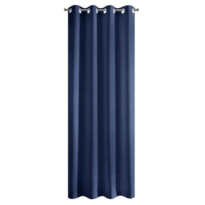 Perdea cu inele Eurofirany RITA 140x250 Albastru marin
