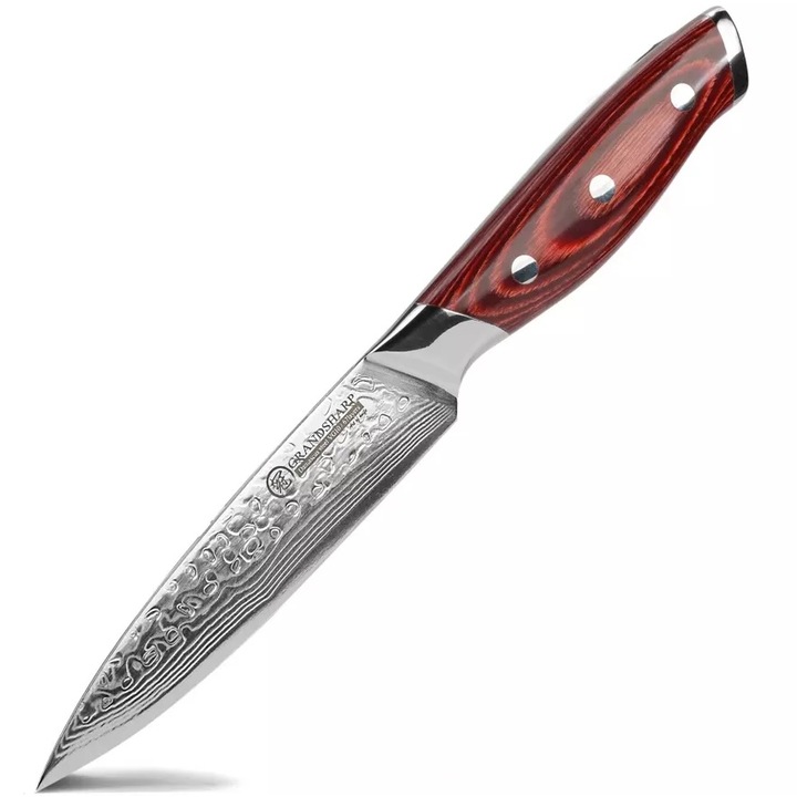 Cutit de bucatarie, Izmael, Otel, 22.5 cm, Rosu