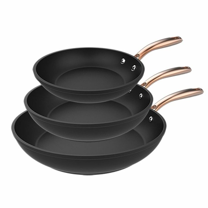 Комплект Тиган Cecotec, 3 броя, 3 размера Ø 20 см. Ø 24 см. Ø 28 см