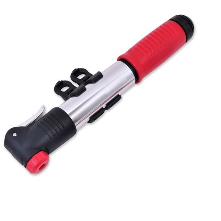 Мини велосипедна помпа, алуминий, включени аксесоари