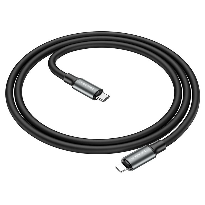 Cablu De Date Borofone Bx82 Type C - Compatibil Cu iPhone, 1m, 20w - Negru