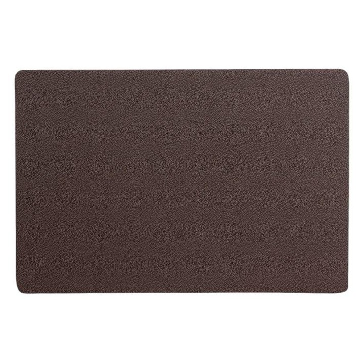 Поставка за чинии Kimara, Kela, Екологична кожа, 45x30 см, Кафява