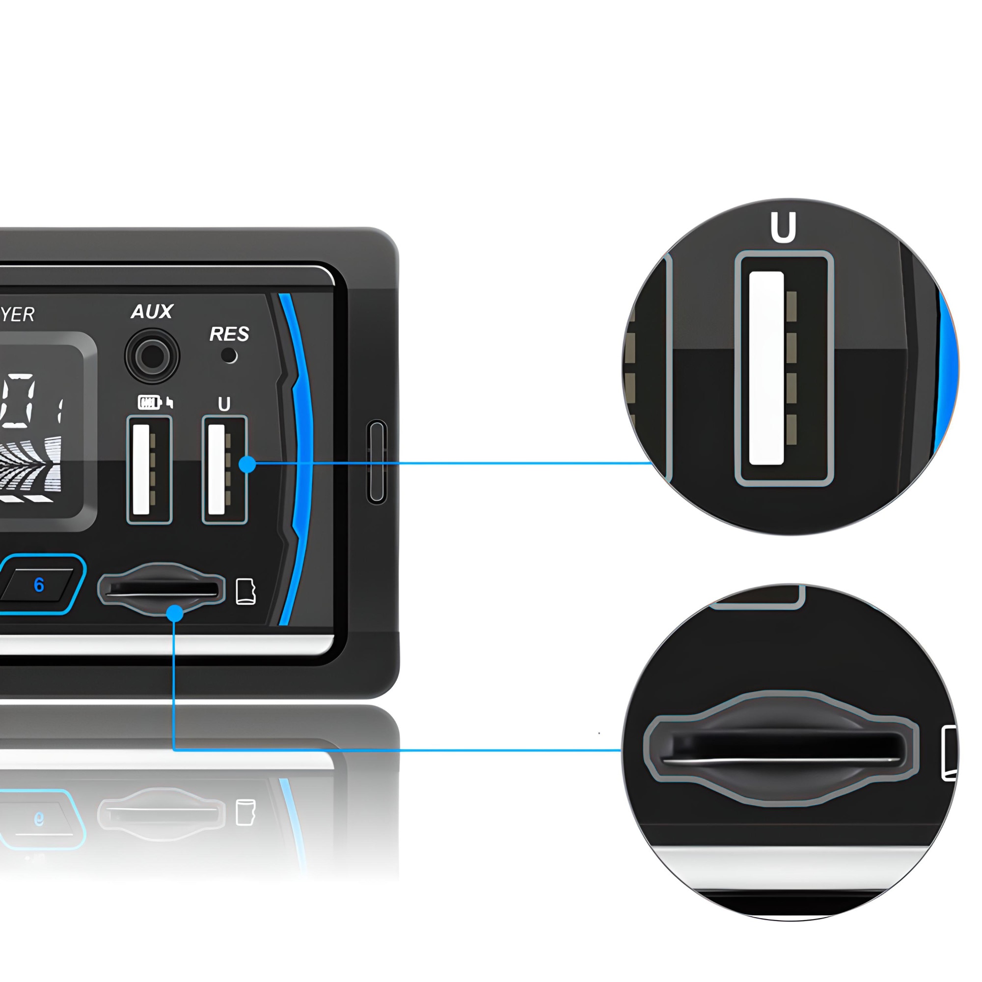Gissroys Auto MP3-Player Adapter 3.5mm Für Nissan Frontier 2011-2019 - Teilenummer 28023-BH00C