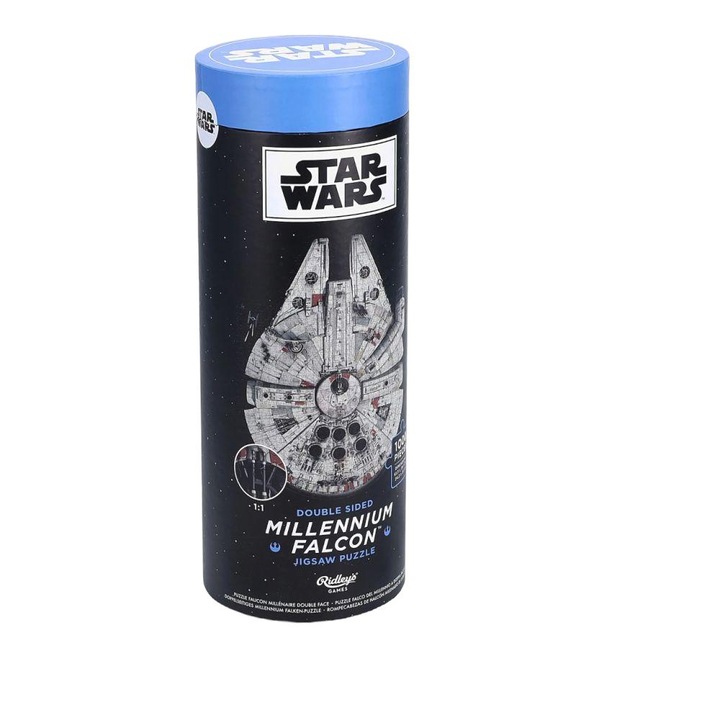 Puzzle cu 2 fete, Ridley's Games, Star Wars Millennium Falcon, 1000 piese