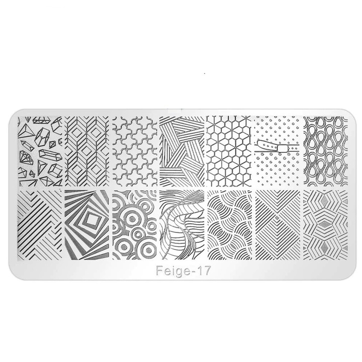 Matrita metalica pentru modele nail art, Venalisa, 17