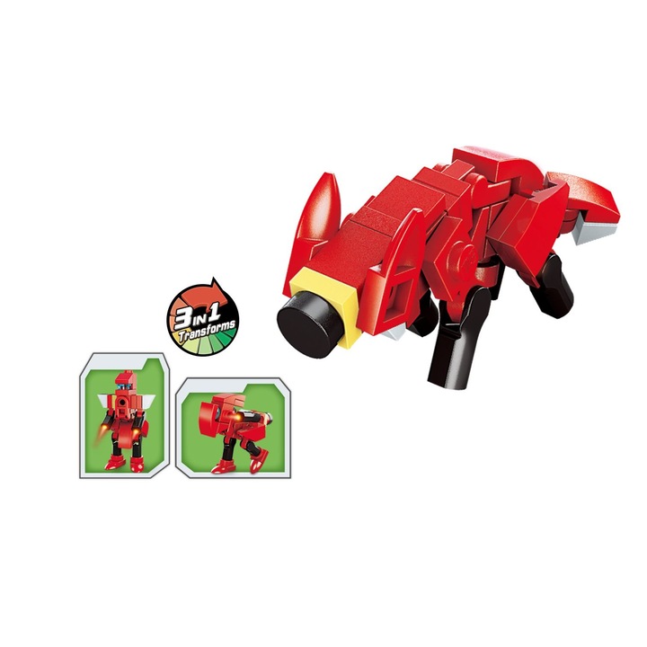 Set 32 piese constructie, Qman, Vulpe, Multicolor, 6+