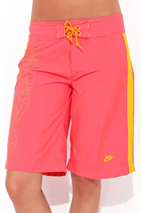 Дамски шорти Nike, Права кройка, Двуцветни, Лого, Корал